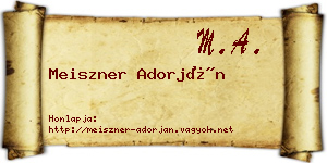 Meiszner Adorján névjegykártya